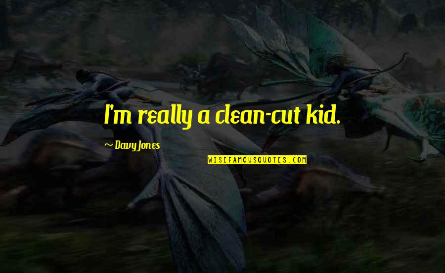 Girl Lifting Quotes By Davy Jones: I'm really a clean-cut kid.