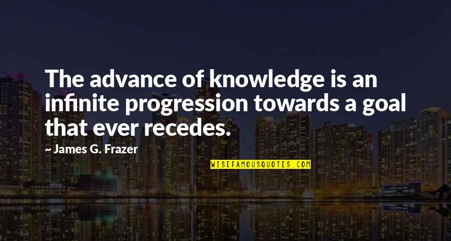 Girl Most Likely Movie Quotes By James G. Frazer: The advance of knowledge is an infinite progression