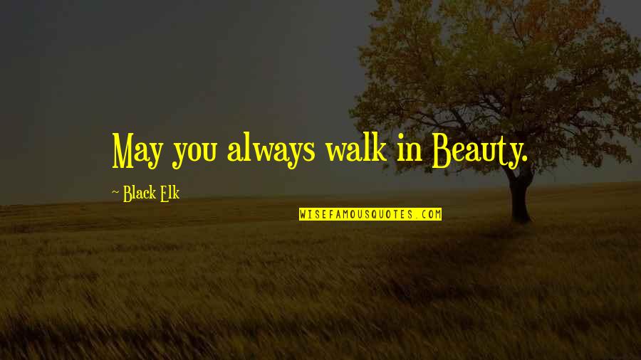 Girl Not Replying Quotes By Black Elk: May you always walk in Beauty.