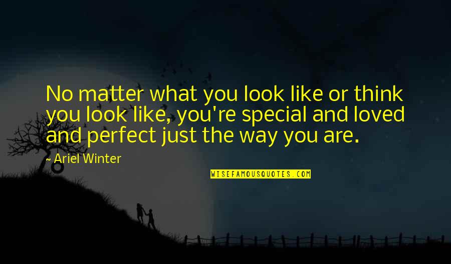 Girl The Way Quotes By Ariel Winter: No matter what you look like or think