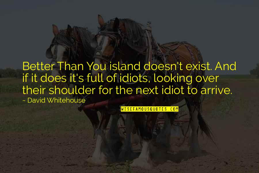 Girl With Black Dress Quotes By David Whitehouse: Better Than You island doesn't exist. And if