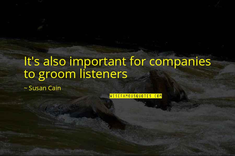 Gitara Quotes By Susan Cain: It's also important for companies to groom listeners