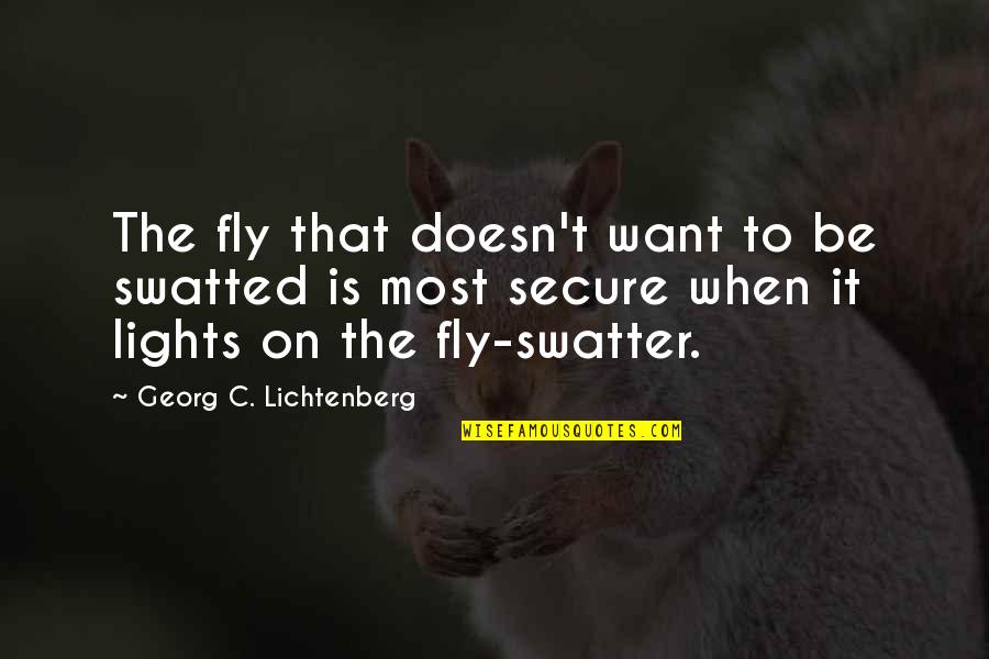 Gits Puppet Master Quotes By Georg C. Lichtenberg: The fly that doesn't want to be swatted
