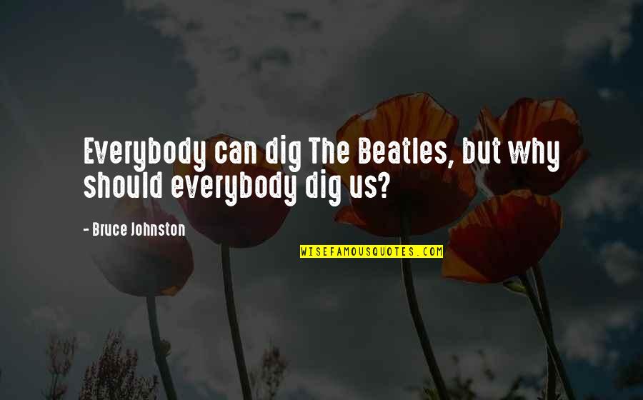 Gittins Tv Quotes By Bruce Johnston: Everybody can dig The Beatles, but why should Gittins Tv Quotes By Bruce Johnston: Everybody can dig The Beatles, but why should