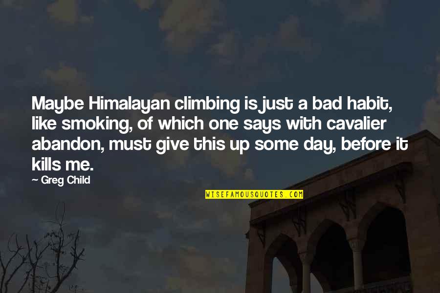 Give Me Some Quotes By Greg Child: Maybe Himalayan climbing is just a bad habit,