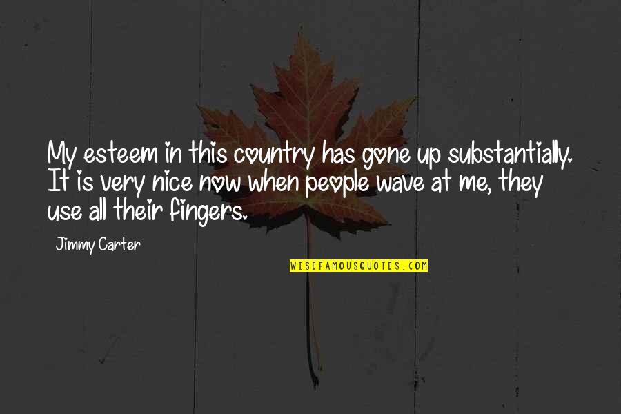 Give Us Your Weak And Tired Quotes By Jimmy Carter: My esteem in this country has gone up