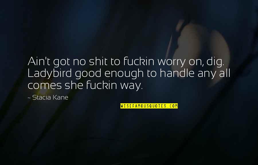 Givers Vs Takers Quotes By Stacia Kane: Ain't got no shit to fuckin worry on, Givers Vs Takers Quotes By Stacia Kane: Ain't got no shit to fuckin worry on,