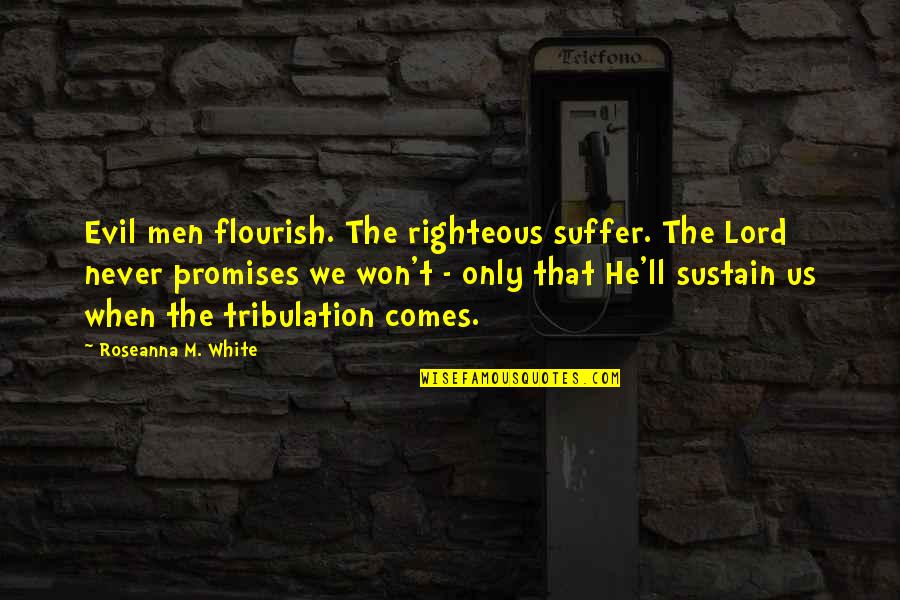 Giving Birth To A Boy Quotes By Roseanna M. White: Evil men flourish. The righteous suffer. The Lord