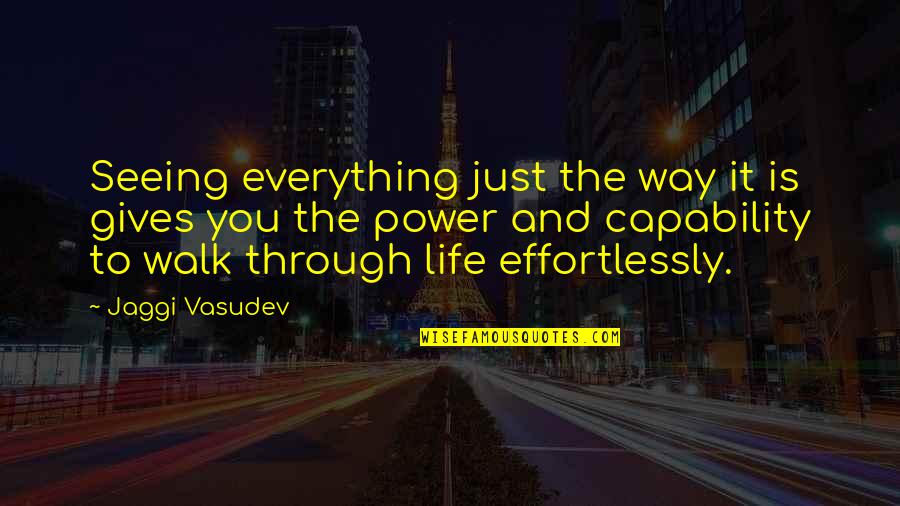 Giving Up Everything For Love Quotes By Jaggi Vasudev: Seeing everything just the way it is gives