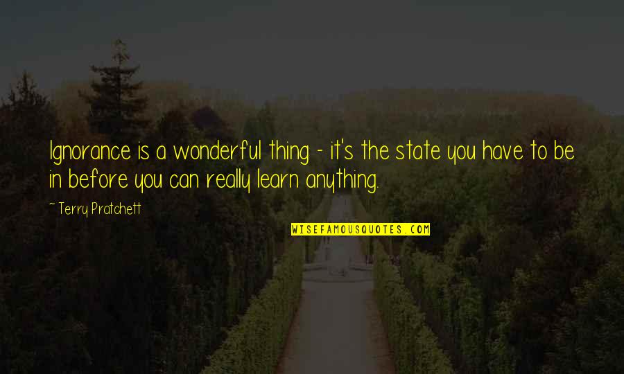 Gj Real Estate Quotes By Terry Pratchett: Ignorance is a wonderful thing - it's the