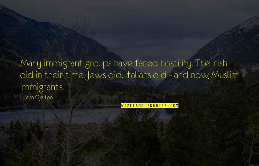 Gjelten Quotes By Tom Gjelten: Many immigrant groups have faced hostility. The Irish