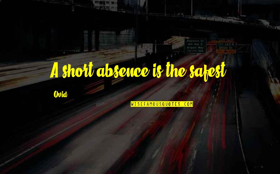 Gjorgji Dimitrov Quotes By Ovid: A short absence is the safest.