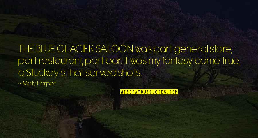Glacier Quotes By Molly Harper: THE BLUE GLACIER SALOON was part general store,