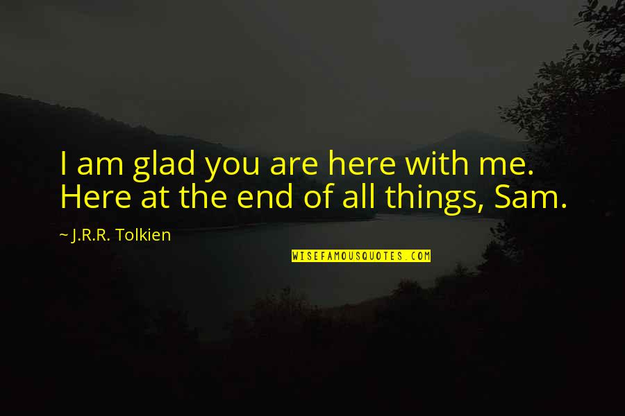 Glad Friendship Quotes By J.R.R. Tolkien: I am glad you are here with me.