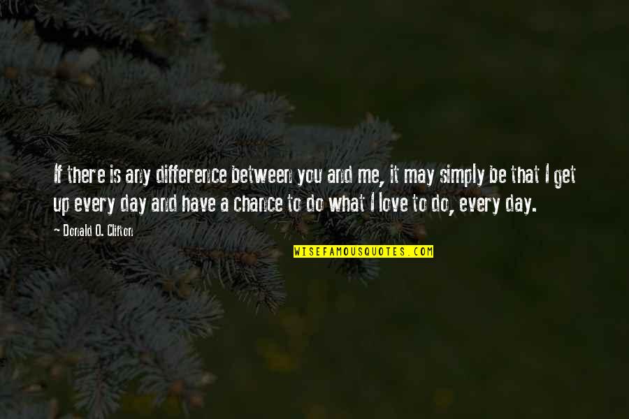 Glad I Met You Friendship Quotes By Donald O. Clifton: If there is any difference between you and Glad I Met You Friendship Quotes By Donald O. Clifton: If there is any difference between you and
