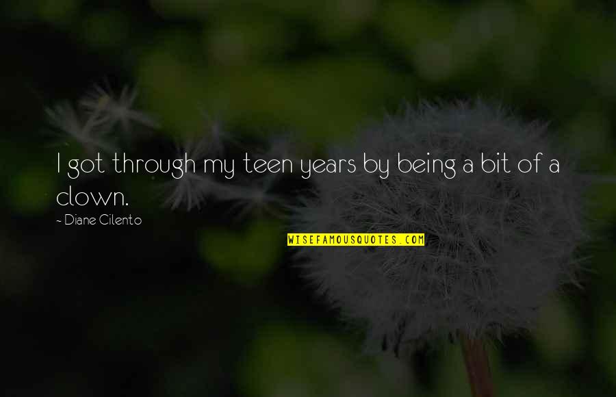 Gladia Quotes By Diane Cilento: I got through my teen years by being Gladia Quotes By Diane Cilento: I got through my teen years by being