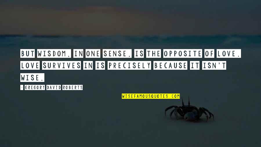 Glancey And Rockwell Quotes By Gregory David Roberts: But wisdom, in one sense, is the opposite Glancey And Rockwell Quotes By Gregory David Roberts: But wisdom, in one sense, is the opposite