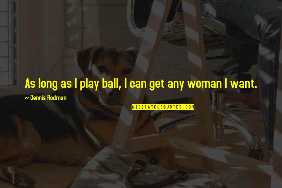 Glanton Associates Quotes By Dennis Rodman: As long as I play ball, I can