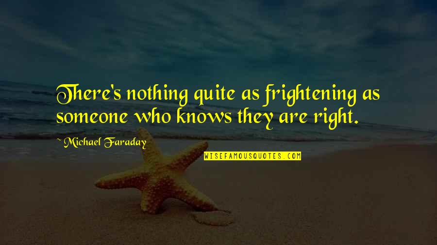 Glaspell Trifles Quotes By Michael Faraday: There's nothing quite as frightening as someone who