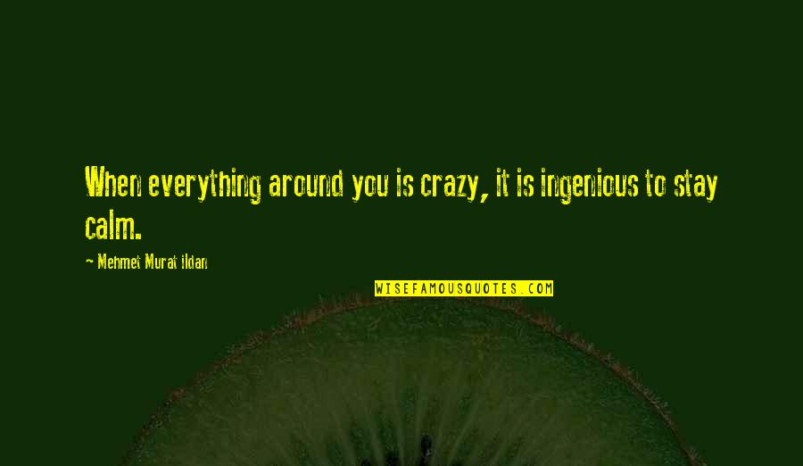 Glaspells A Jury Quotes By Mehmet Murat Ildan: When everything around you is crazy, it is