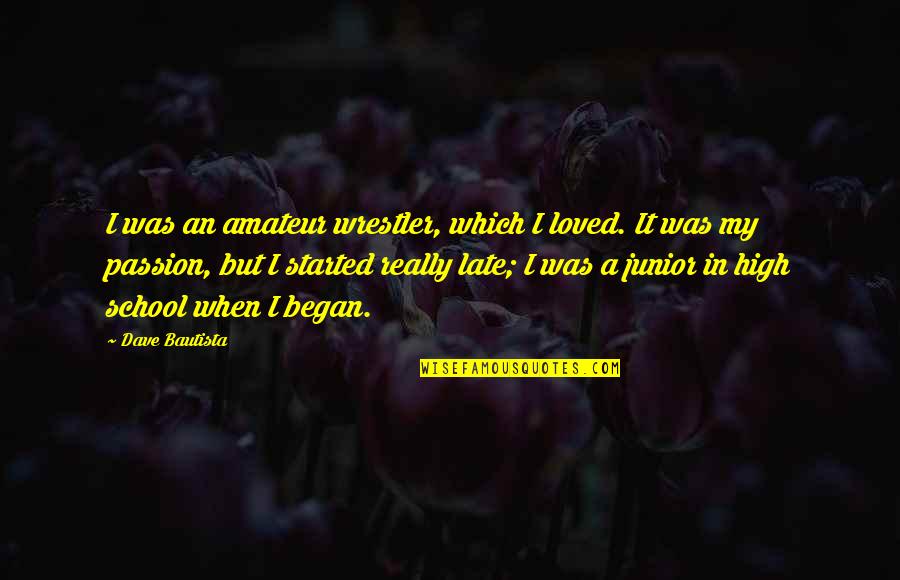 Glasperlenspiel Nie Quotes By Dave Bautista: I was an amateur wrestler, which I loved.