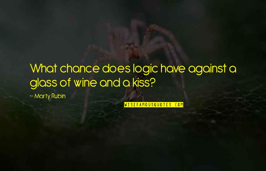 Glass Of Wine Quotes By Marty Rubin: What chance does logic have against a glass
