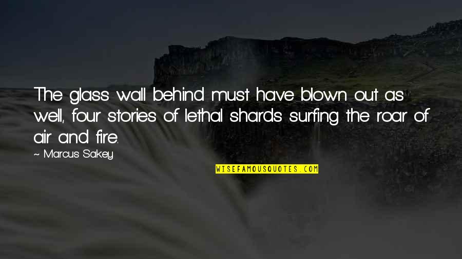 Glass Shards Quotes By Marcus Sakey: The glass wall behind must have blown out