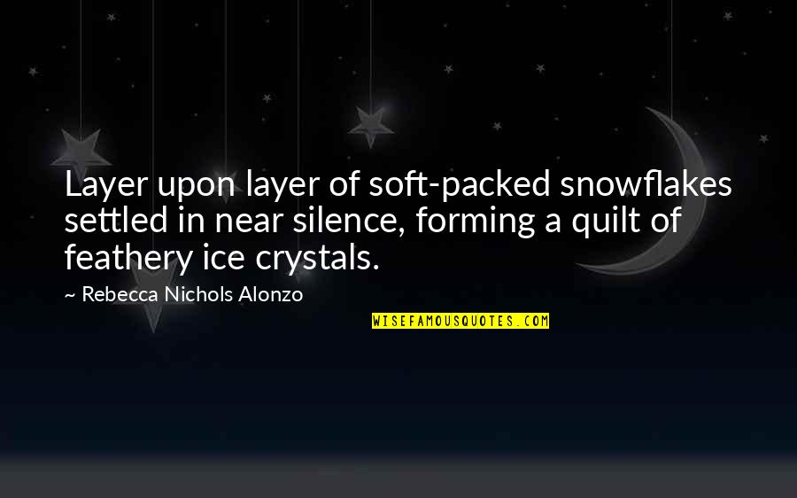 Glee Family Quotes By Rebecca Nichols Alonzo: Layer upon layer of soft-packed snowflakes settled in