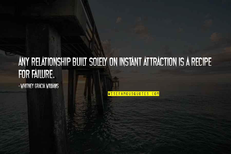 Gleichgewichtsspiele Quotes By Whitney Gracia Williams: Any relationship built solely on instant attraction is Gleichgewichtsspiele Quotes By Whitney Gracia Williams: Any relationship built solely on instant attraction is