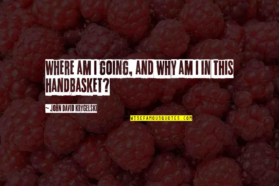 Gleitsman Award Quotes By John David Krygelski: Where am I going, and why am I Gleitsman Award Quotes By John David Krygelski: Where am I going, and why am I