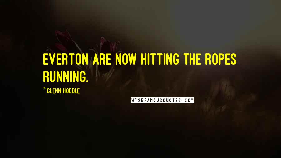 Glenn Hoddle quotes: Everton are now hitting the ropes running.