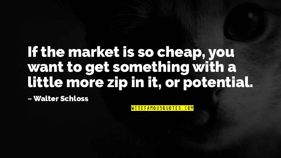 Glennen Palace Quotes By Walter Schloss: If the market is so cheap, you want Glennen Palace Quotes By Walter Schloss: If the market is so cheap, you want