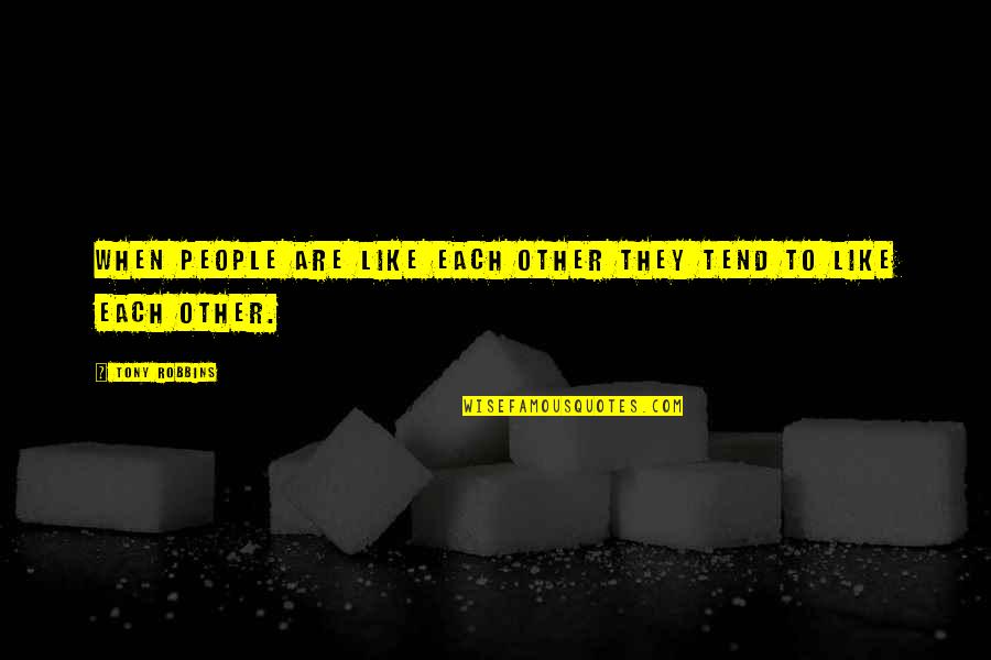 Glikeriya Bogdanova Chesnokovas Birthplace Quotes By Tony Robbins: When people are like each other they tend