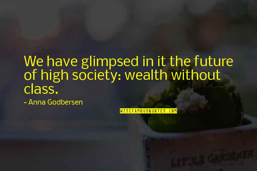 Glimpsed Quotes By Anna Godbersen: We have glimpsed in it the future of