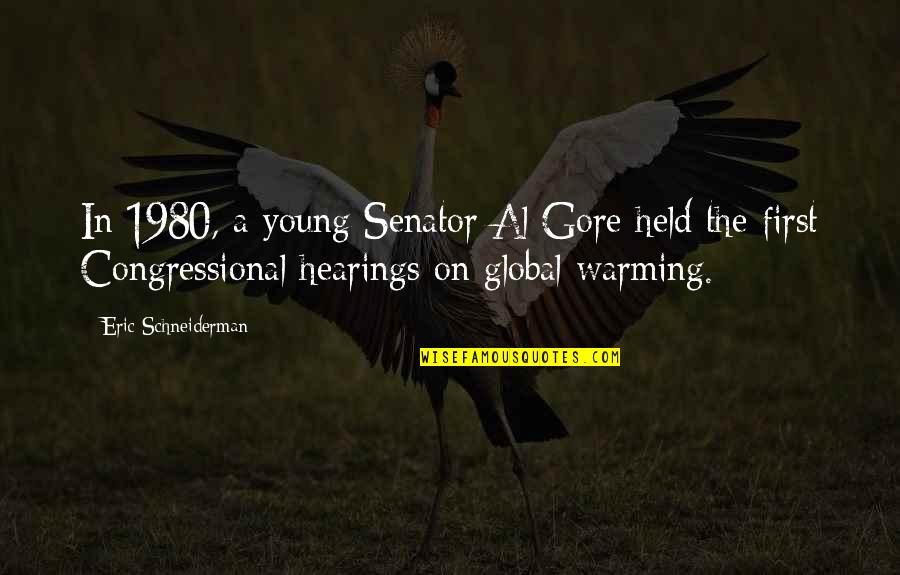 Global Warming Al Gore Quotes By Eric Schneiderman: In 1980, a young Senator Al Gore held