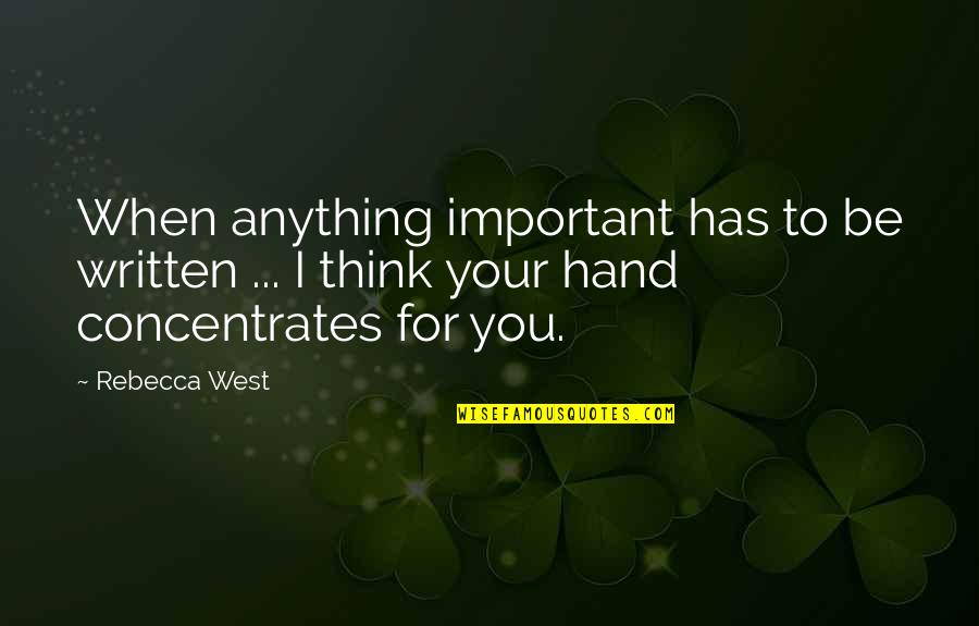 Globe Investor Real Time Quotes By Rebecca West: When anything important has to be written ...