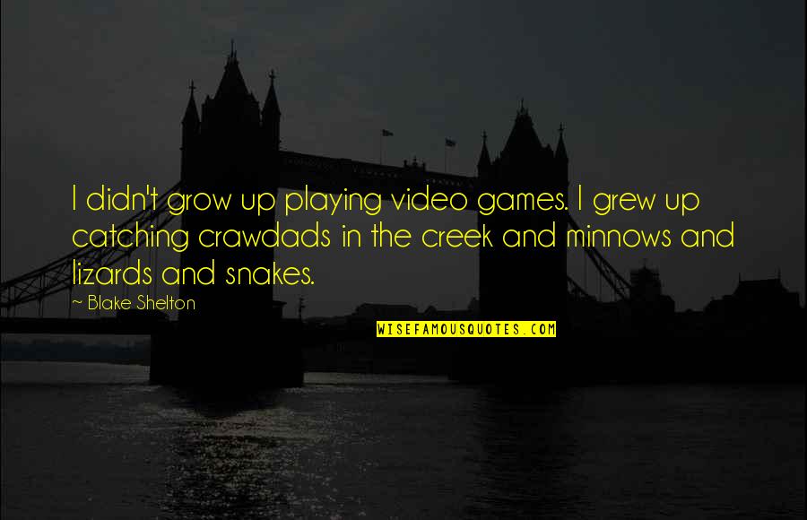 Gloire A Dieu Quotes By Blake Shelton: I didn't grow up playing video games. I Gloire A Dieu Quotes By Blake Shelton: I didn't grow up playing video games. I
