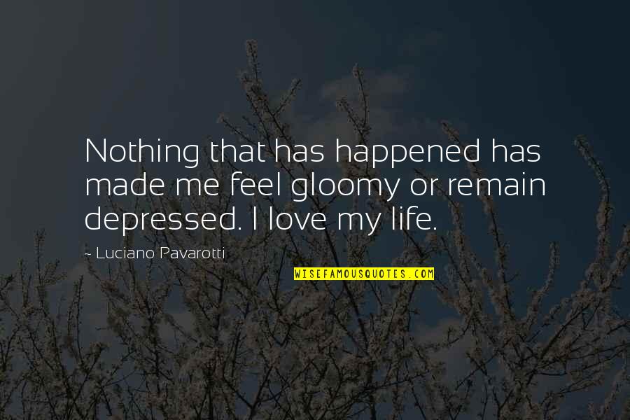 Gloomy Quotes By Luciano Pavarotti: Nothing that has happened has made me feel