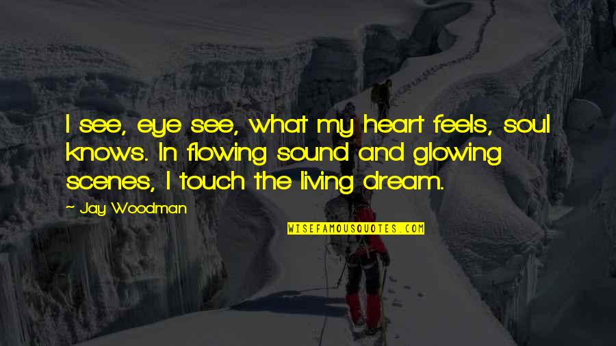 Glowing Heart Quotes By Jay Woodman: I see, eye see, what my heart feels,