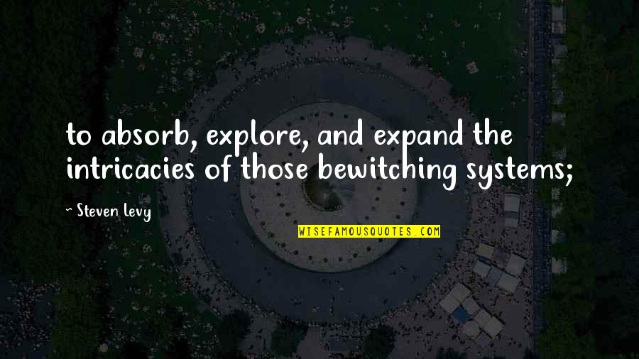 Glucose Syrup Quotes By Steven Levy: to absorb, explore, and expand the intricacies of