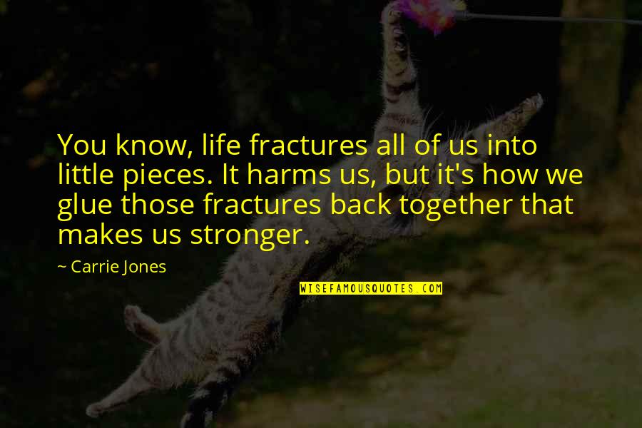 Glue It Back Together Quotes By Carrie Jones: You know, life fractures all of us into