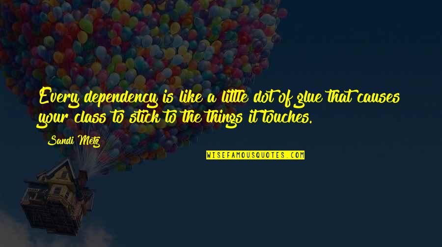 Glue Quotes By Sandi Metz: Every dependency is like a little dot of