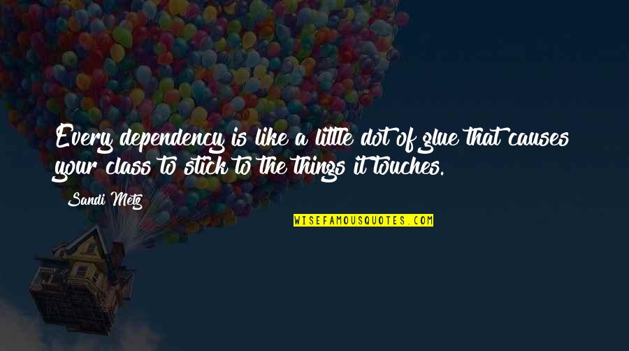 Glue'ed Quotes By Sandi Metz: Every dependency is like a little dot of