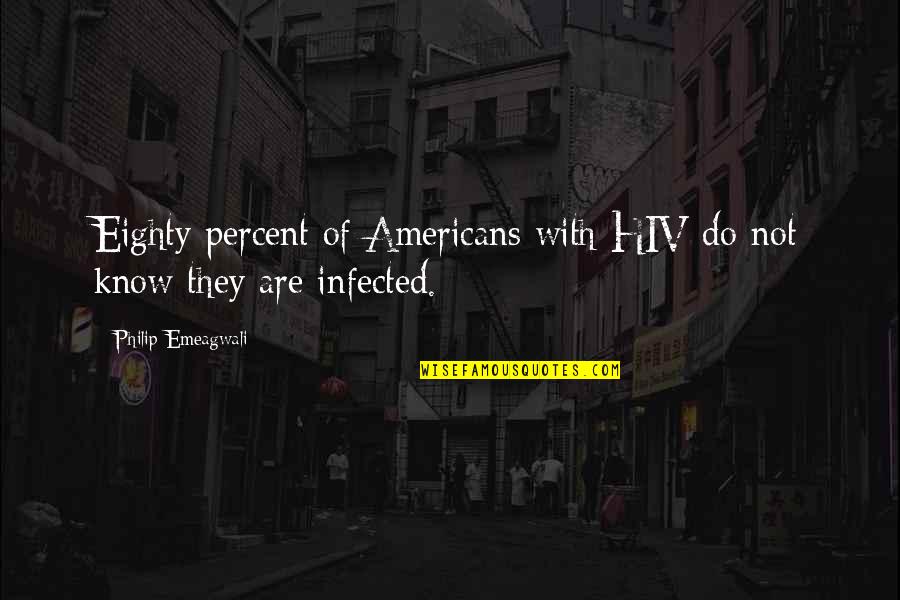 Glycine Benefits Quotes By Philip Emeagwali: Eighty percent of Americans with HIV do not