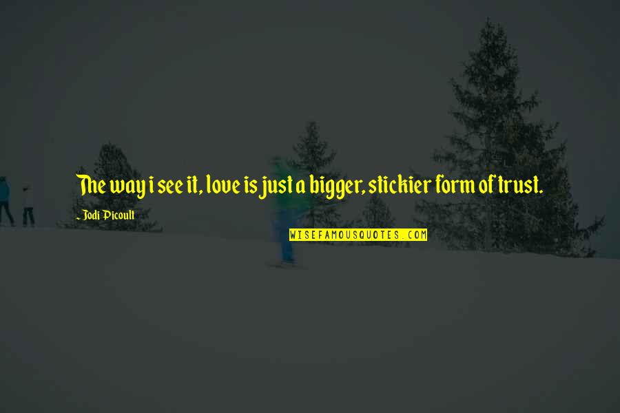 Gm Queen Quotes By Jodi Picoult: The way i see it, love is just