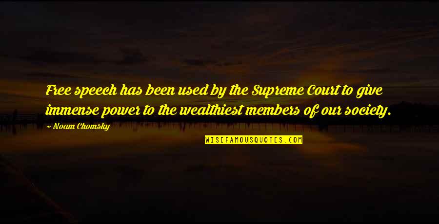 Gnant New Trier Quotes By Noam Chomsky: Free speech has been used by the Supreme Gnant New Trier Quotes By Noam Chomsky: Free speech has been used by the Supreme