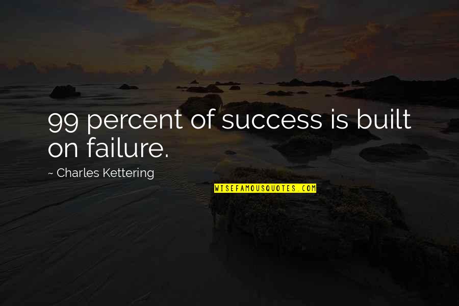 Gnashed On Him Quotes By Charles Kettering: 99 percent of success is built on failure. Gnashed On Him Quotes By Charles Kettering: 99 percent of success is built on failure.