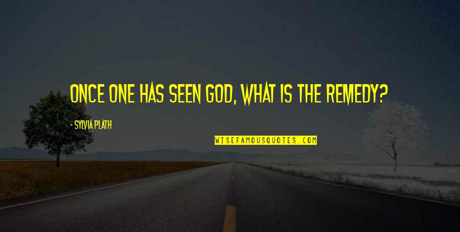 Gnib Renewal Quotes By Sylvia Plath: Once one has seen God, what is the