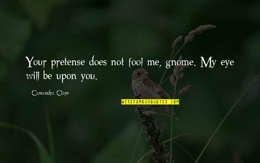 Gnome Funny Quotes By Cassandra Clare: Your pretense does not fool me, gnome. My