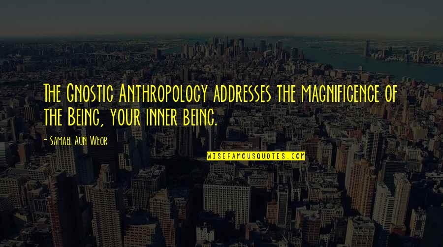 Gnostic Quotes By Samael Aun Weor: The Gnostic Anthropology addresses the magnificence of the